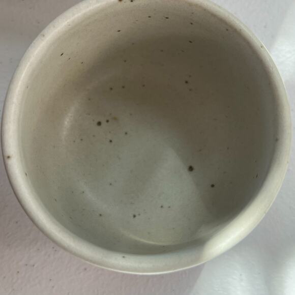 Unbranded Speckled Stoneware Ceramic Tea Cups Japan Set of 4 Blue Stripe 3" - Picture 7 of 14